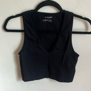 Garage Ribbed V Neck Tank Top